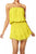 Off Shoulder Short Dress in Bright Yellow