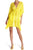 V-Neck Beach Cover up in Bright Yellow