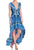 A-Line Designer Hi Low Dress In Blue