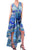 PrintedHi-LowBlue Dress