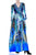 Blue Wrap Maxi Dress-Santorini
