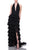 Designer-Womens-Sleeveless-Silk-Solid-Black-Dress
