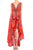 V-Neck Hi-Low Maxi Dress in Red
