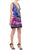 Designer Short Dress in Fuchsia Blue