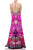 Multiway Halter Plunging Neckline Dress in Fuchsia