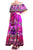 Printed Fuchsia Long Dress
