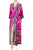Printed Wrap Dress in Fuchsia