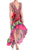 Flower Print High Low Maxi Dress in Poinsettia