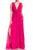 Fuchsia V Neckline Maxi Dress