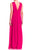 Fuchsia V Neckline Maxi Dress