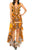 V Neck Hi Low Maxi Dress in Orange