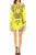 Yellow Tunic Back Open Short Dress