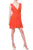 Orange-Designer-Silk-Mini-Womens-Dress