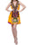 Yellow Purple Short Dress