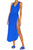 V-Neck Midi Dress in Blue