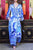 Long Wrap Dress in Blue-CHN
