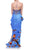 Printed Kaftan Dress in Blue