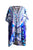 Short Caftan Dress In Blue Python Print
