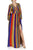Rainbow Stripe Print Wrap Dress