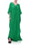 Green Lace-Up Kaftan Dress