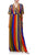 Rainbow Stripe Print Maxi Dress