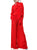 Red Solid Wide Leg Pants